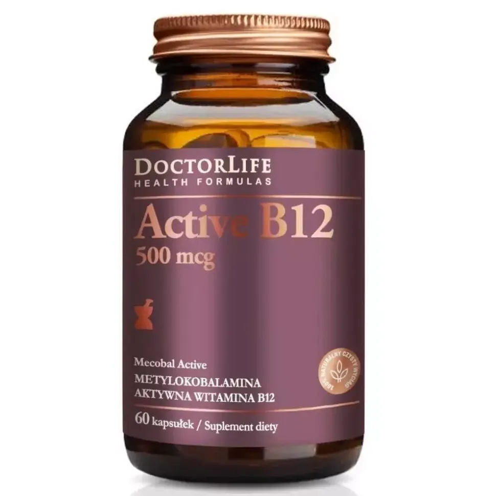 Active B12 aktywna witamina B12 500mg suplement diety 60 kapsułek