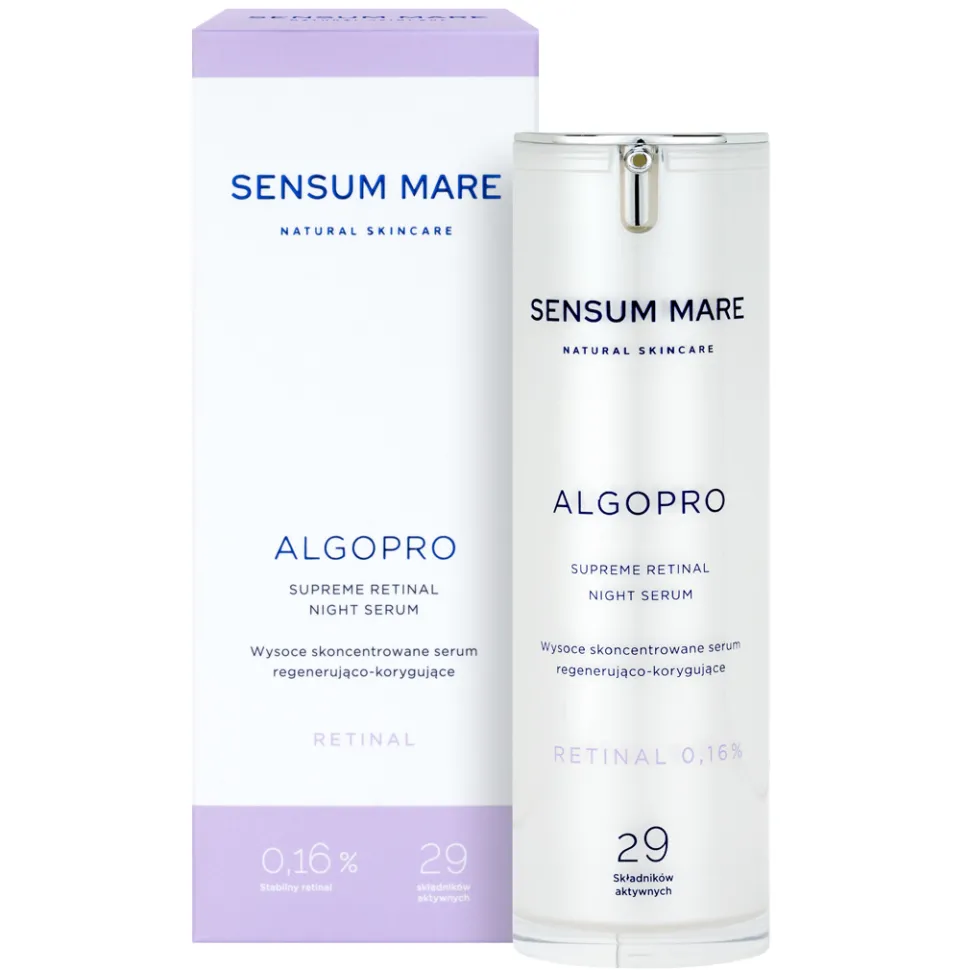 ALGOPRO R Wysoce skoncentrowane serum regenerująco-korygujące z Retinalem 0,16% i Kompleksem fosfo- ceramidowym - 29 składników aktywnych