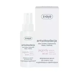 antyoksydacja, jagody acai Ekspresowe serum do twarzy i szyi wygładzająco-ujędrniające 50ml