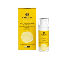 Antyoksydacyjny krem z witaminą C 4% kompleksu peptydu Lekka Konsystencja ROZJAŚNIENIE I WYGŁADZENIE 50ml