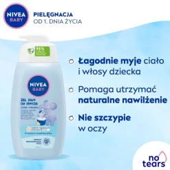 Baby żel 2w1 do mycia ciała i włosów 500ml