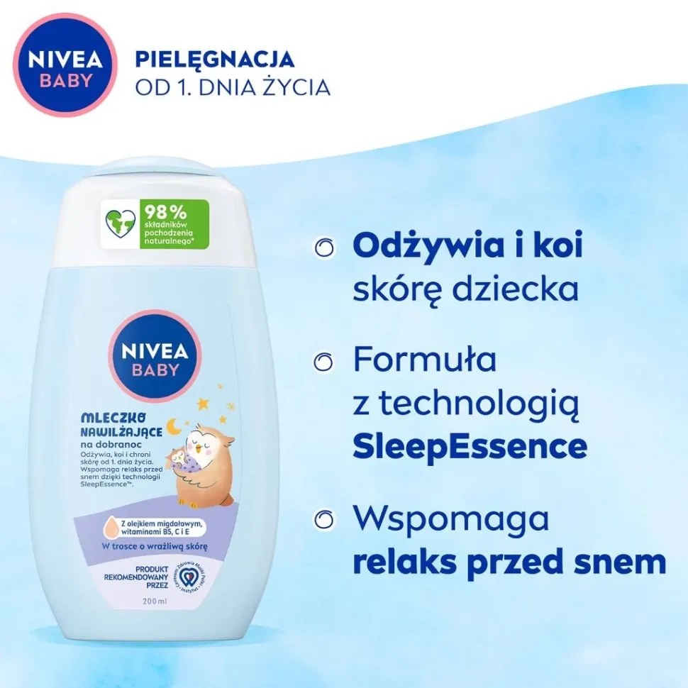 Baby mleczko nawilżające na dobranoc 200ml