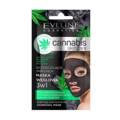 CANABIS SKIN CARE Oczyszczająco-matująca maska węglowa 3w1, 7 ml