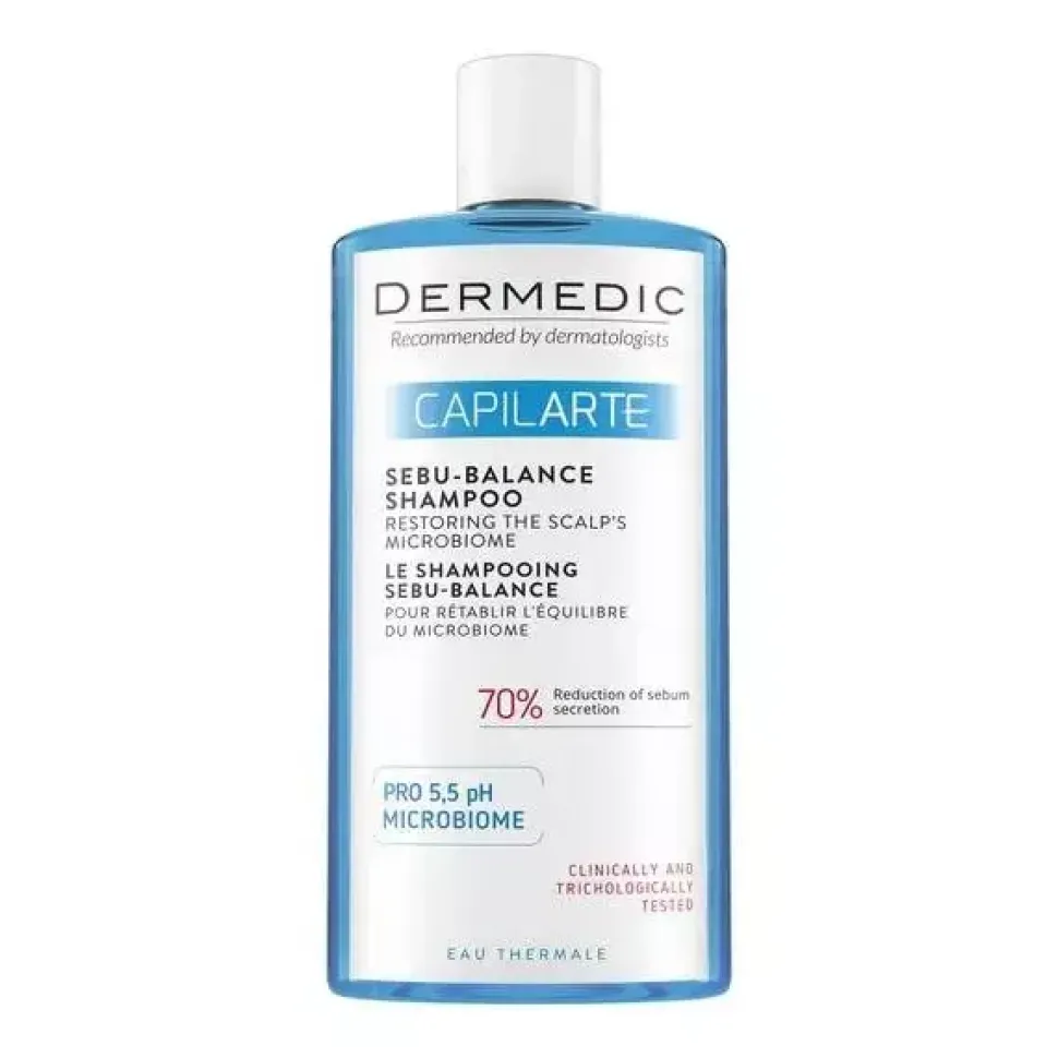 Capilarte Szampon SEBU-BALANCE przywracający równowagę mikrobiomu skóry do włosów nadmiernie przetłuszczających się 300 ml