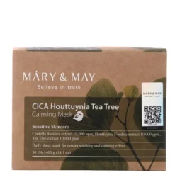 CICA Houttuynia Tea Tree Calming Mask Zestaw kojących Masek do twarzy 30szt.