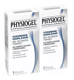 Codzienne Nawilżenie żel do mycia twarzy do skóry suchej i wrażliwej 2x150ml