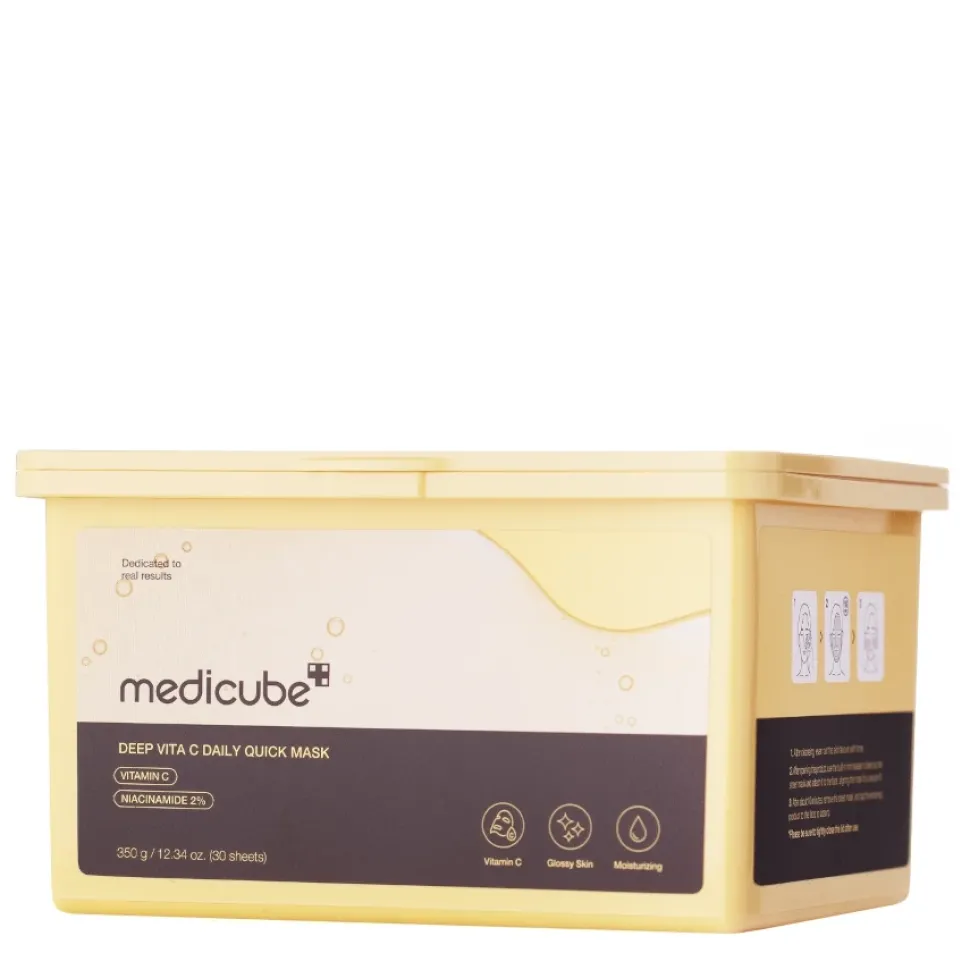 Deep Vita C Daily Quick Mask - Zestaw Rozświetlających Masek do Twarzy w Płachcie