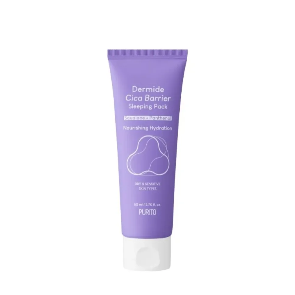 Dermide Cica Barrier Sleeping Pack Krem regenerujący na noc z ekstraktem z wąkroty azjatyckiej 80 ml