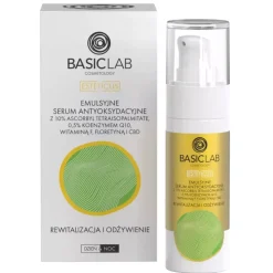 EMULSYJNE SERUM ANTYOKSYDACYJNE Z 10% ASCORBYL TETRAISOPALMITATE REWITALIZACJA I ODŻYWIENIE 30 ML