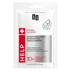 HELP Intensywnie kojąca błyskawiczna maska-kompres na tkaninie