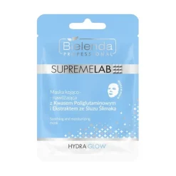 HYDRA GLOW Maska kojąco - nawilżająca z Kwasem Poliglutaminowym i Ekstraktem ze Śluzu Ślimaka