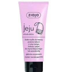 Jeju białe mydło do twarzy przeciw sebum z nutą mango kokosa i papai 75ml