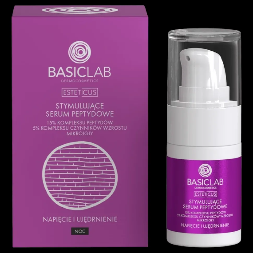 Napięcie i Ujędrnienie Stymulujące serum peptydowe 15% kompleksu peptydów, 5% kompleksu czynników wzrostu, mikroigły 15ml