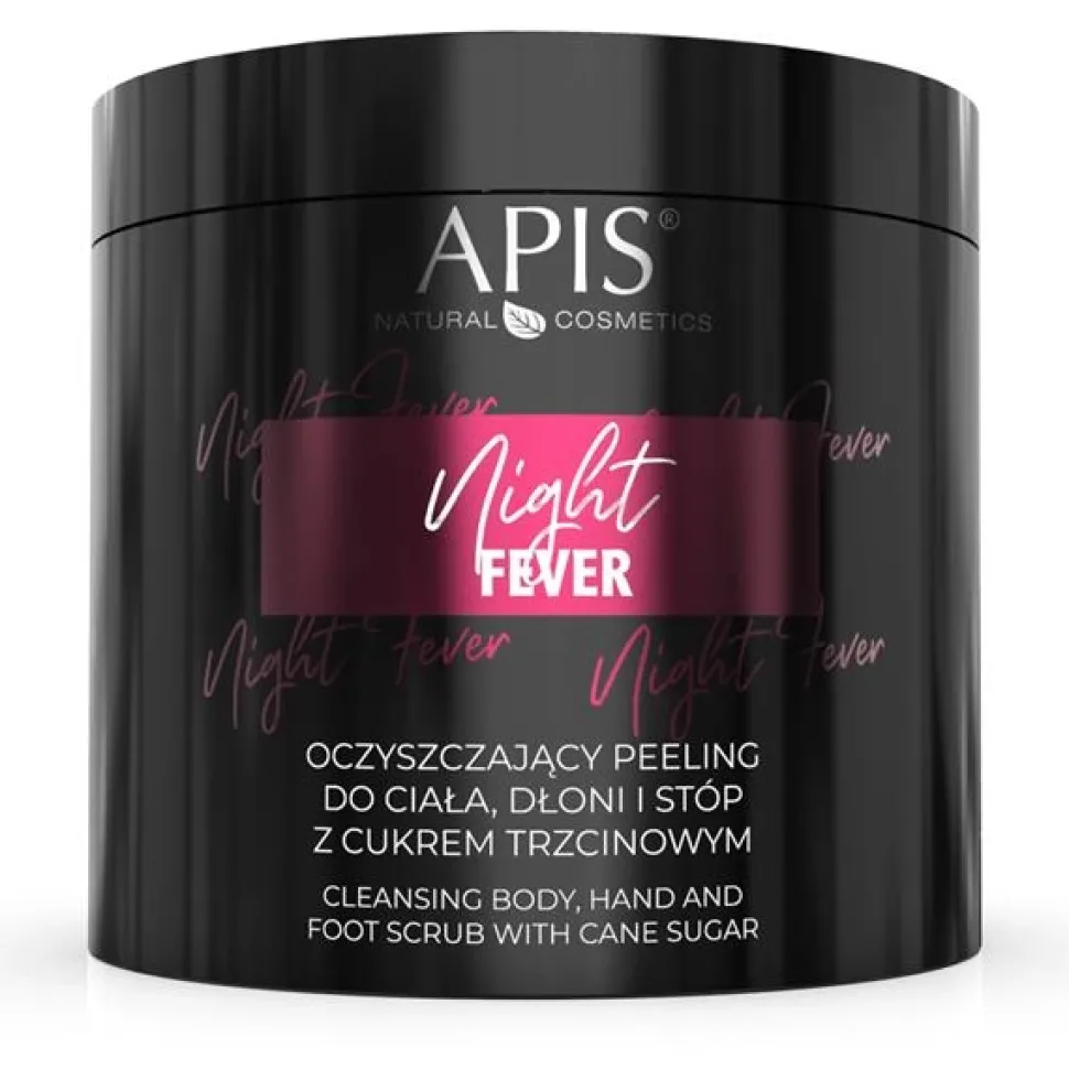 NIGHT FEVER Oczyszczający peeling do ciała, dłoni i stóp z cukrem trzcinowym 700g