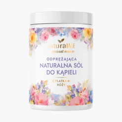 Odprężająca sól do kąpieli z płatkami róży 400ml
