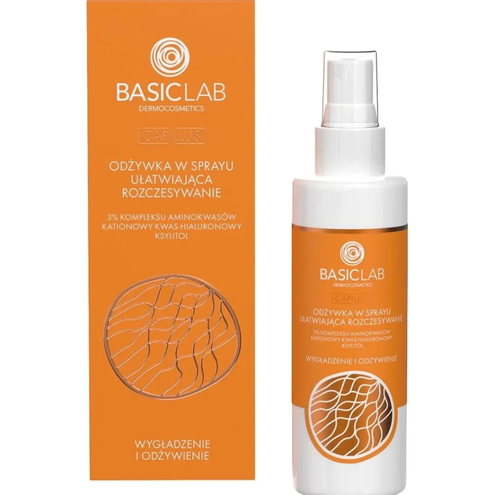 Odżywka w sprayu ułatwiająca rozczesywanie, 3% kompleksu aminokwasów, kationowy kwas hialuronowy, ksylitol WYGŁADZENIE I ODŻYWIENIE 150ml