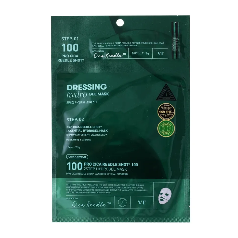 Pro Cica Reedle Shot 100 2Step Hydrogel Mask - Kojąca Maska Hydrożelowa do Twarzy 1,5g+33g