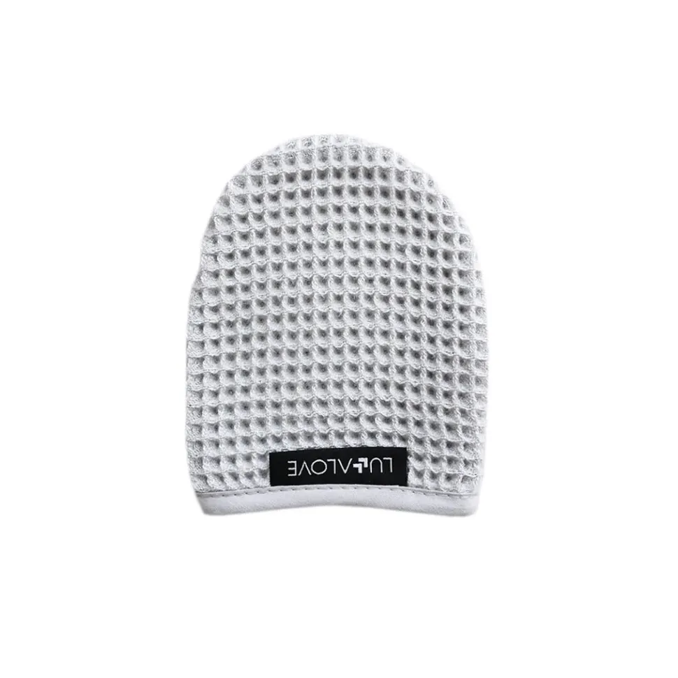 Rękawiczka do demakijażu twarzy - szarość mgły