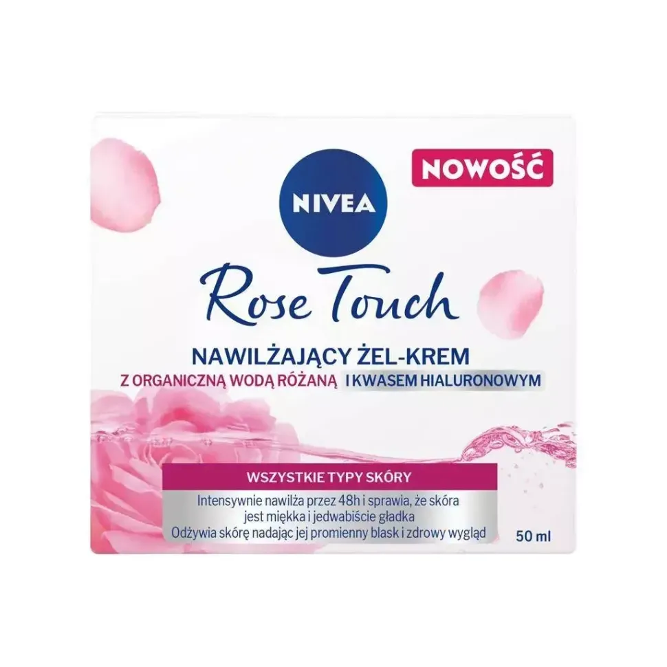 Rose Touch nawilżający żel-krem z organiczną wodą różaną i kwasem hialuronowym 50ml