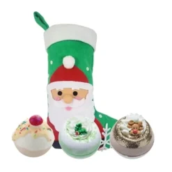Skarpeta świąteczna z kulami do kąpieli Santa Stocking