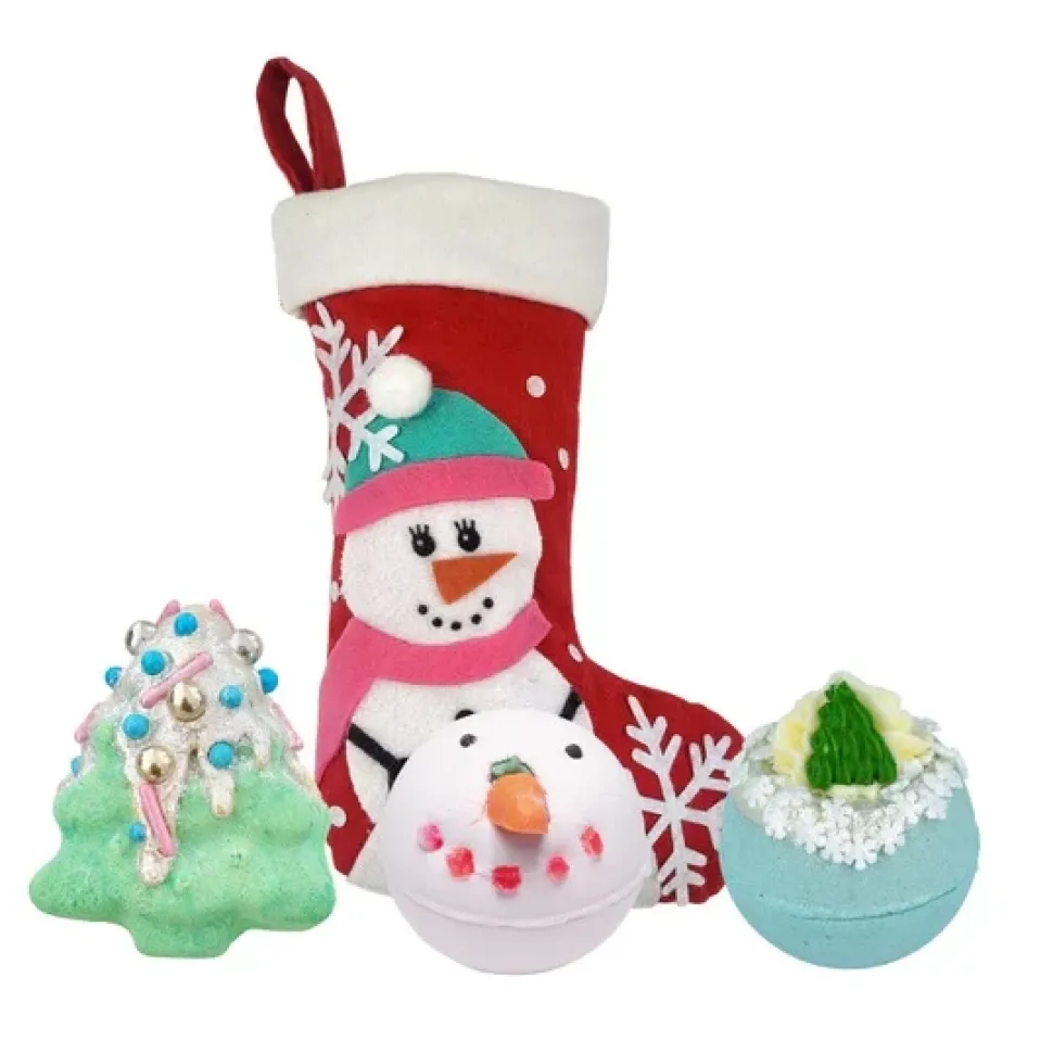 Skarpeta świąteczna z kulami do kąpieli Snowlady