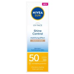 Sun UV Face Shine Control matujący krem do twarzy z wysoką ochroną SPF50 Medium Tinted 50ml