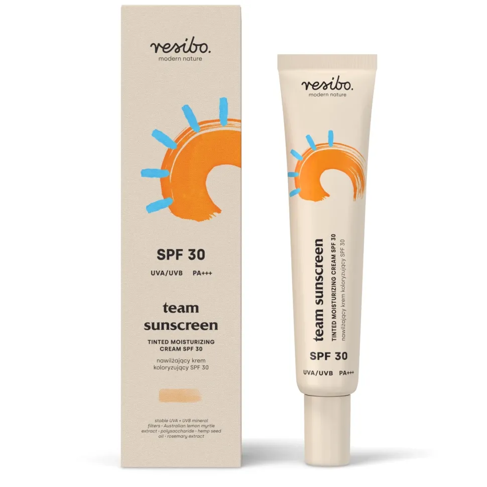 Team Sunscreen Nawilżający krem koloryzujący SPF 30, 40ml