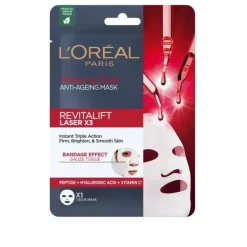 Triple Action Revitalift Laser X3 Anti-ageing mask w płachcie 1 szt
