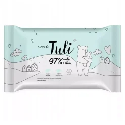 Tuli 97% woda i aloes, nawilżane chusteczki dla dzieci, 60 szt.