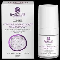 Ujędrnienie i Elastyczność Aktywnie wygładzający krem pod oczy na dzień 0,3% czystego peptydu miedziowego 18ml