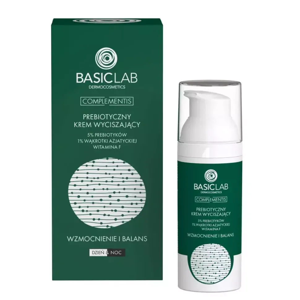 Wzmocnienie i balans Prebiotyczny KREM wyciszający 5% prebiotyków, 1% wąkrotki azjatyckiej, witamina F 50ml