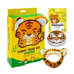 Zestaw wygladzająca maska do twarzy i opaska tygrys